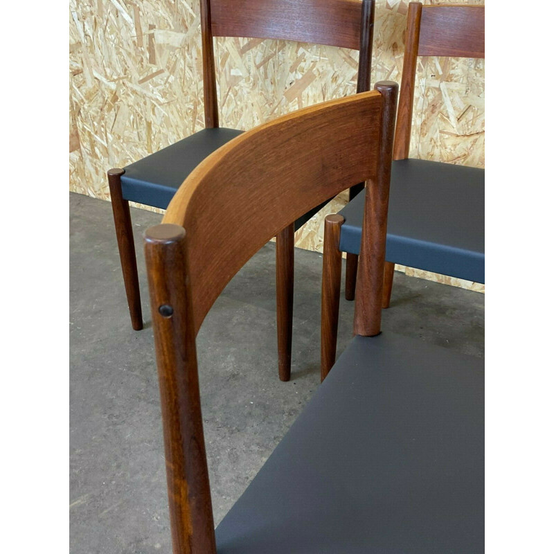 Set of 4 vintage teak dining chairs by Poul M. Volther for Frem Røjle, 1970s