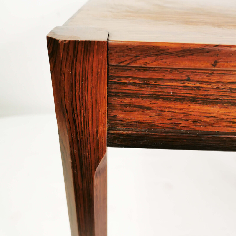 Mesa de café Vintage square rosewood, Dinamarca 1960