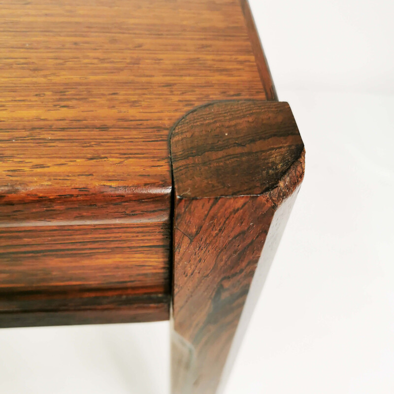 Mesa de café Vintage square rosewood, Dinamarca 1960