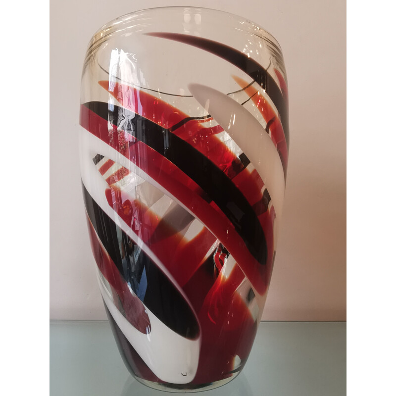 Vintage Murano blown glass vase, 2001