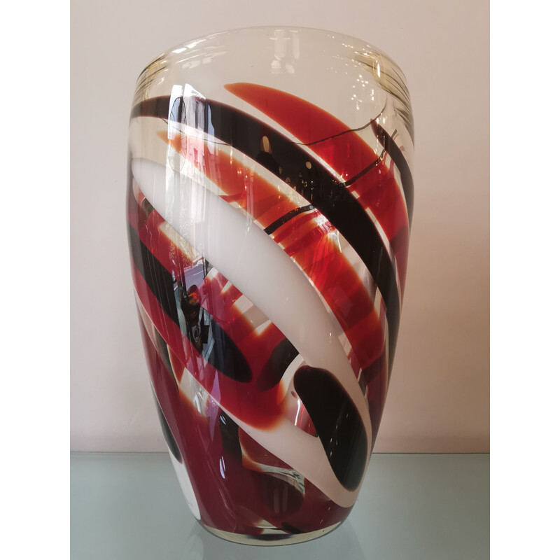 Vintage Murano blown glass vase, 2001