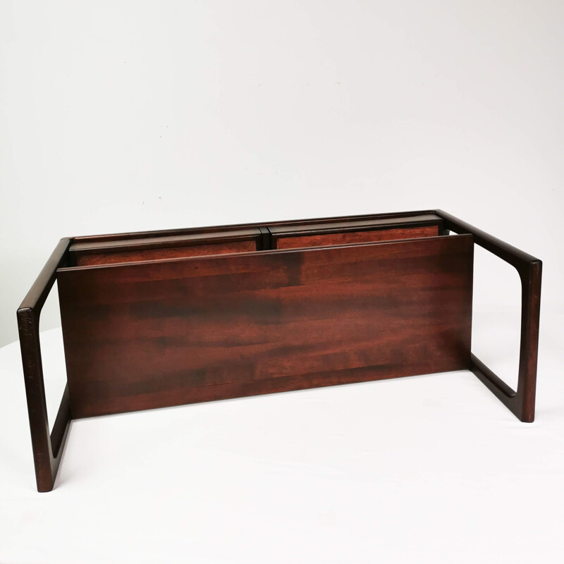 Vintage ebony wood chest of drawers, Denmark 1970s