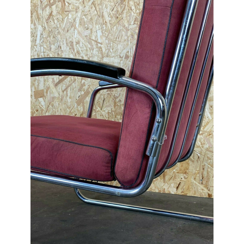 Vintage Bauhaus Mauser Freischwinger Sessel, 1940-1950