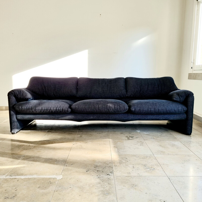 Vintage Maralunga 3 seater sofa by Vico Magistretti for Cassina