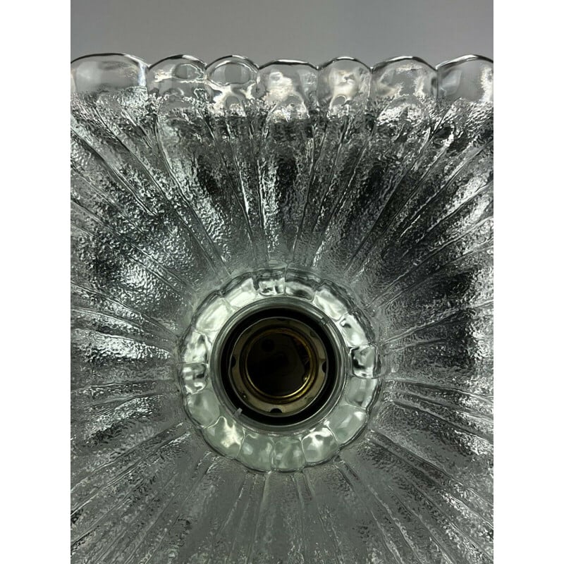 Applique vintage en verre de glace par Hustadt, 1960-1970