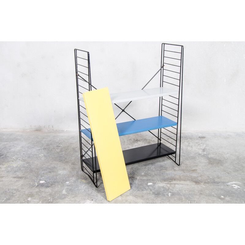 Tomado shelving rack in multicolored metal, A. D. DEKKER - 1950s