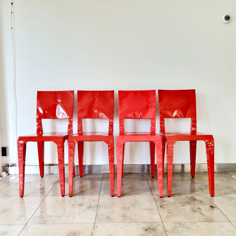 Ensemble de 4 chaises vintage par Francois Azambourg pour Cappellini