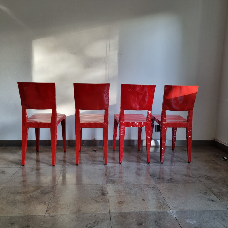 Set of 4 vintage chairs by Francois Azambourg for Cappellini