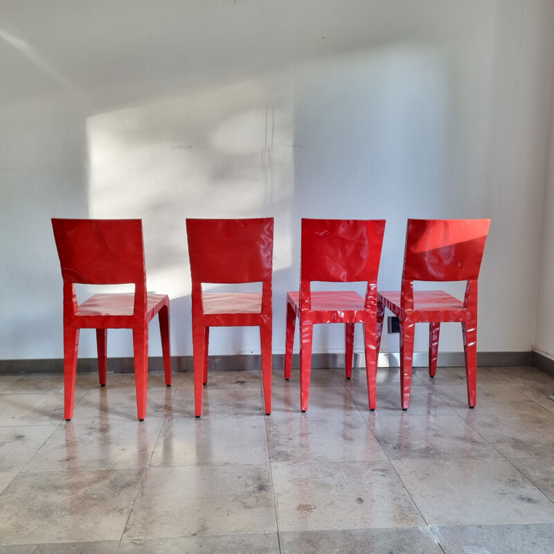 Set of 4 vintage chairs by Francois Azambourg for Cappellini