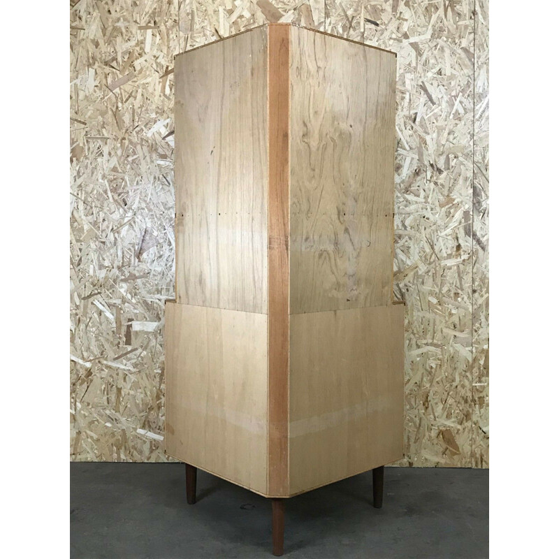 Danish vintage teak corner display cabinet, 1960-1970s