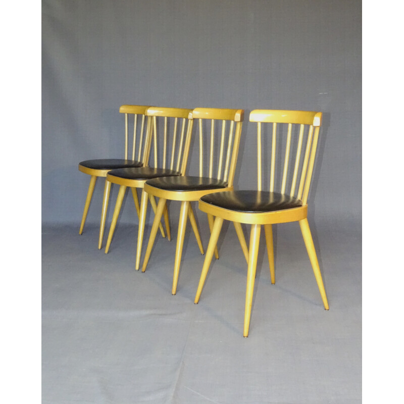 Set van 4 vintage Scandinavische stoelen van Baumann, 1960