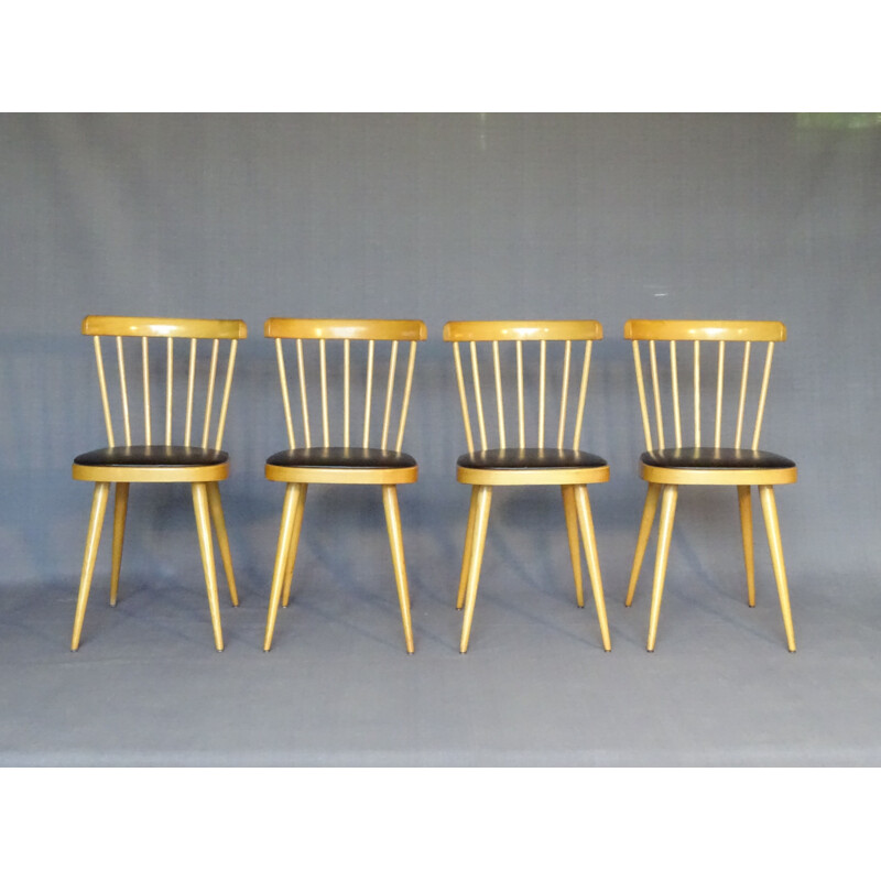 Conjunto de 4 cadeiras escandinavas vintage de Baumann, 1960