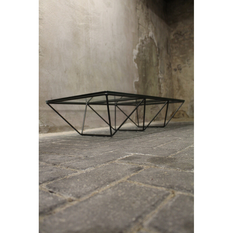 B&B Italia "Alanda" coffee table in glass and steel, Paolo PIVA - 1980s
