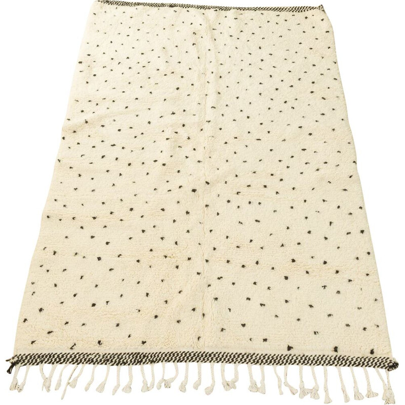Vintage Dalmatische wollen Berber tapijt, Marokko