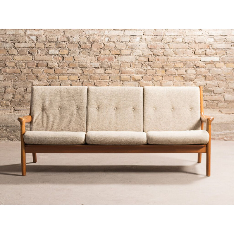 Dänisches Vintage-3-Sitzer-Sofa aus Teakholz von Gustav Thams für Uldum Mobelfabrik, 1960