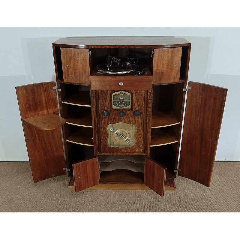 Vintage T.S.F. radio cabinet by Maison Chanson, 1930