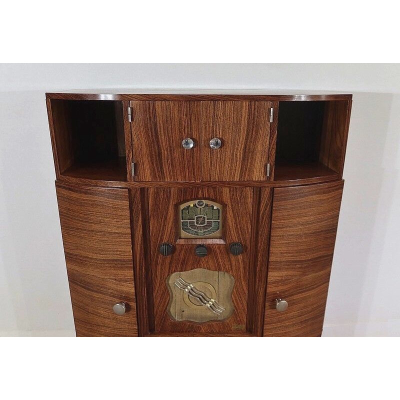 Vintage T.S.F. radio cabinet by Maison Chanson, 1930