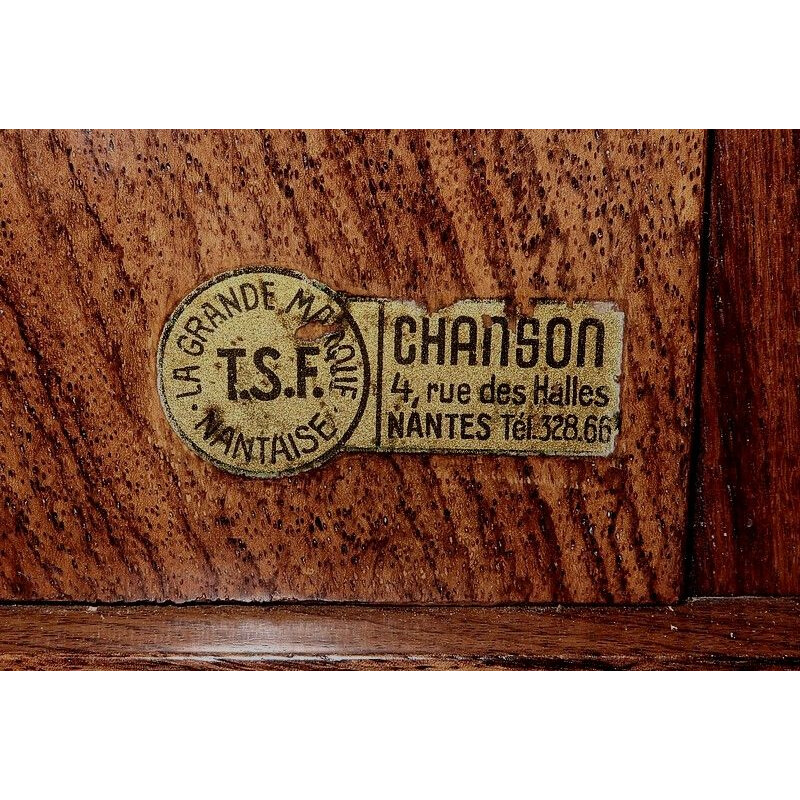 Meuble radio vintage T.S.F. par la Maison Chanson, 1930
