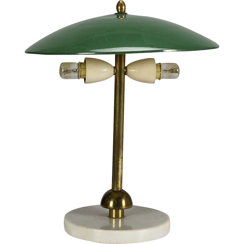 Lampe de table vintage en laiton, Italie 1950