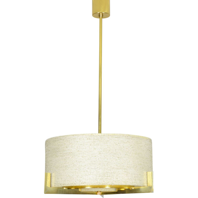 Vintage brass suspension lamp by Kaiser Leuchten, Germany 1960