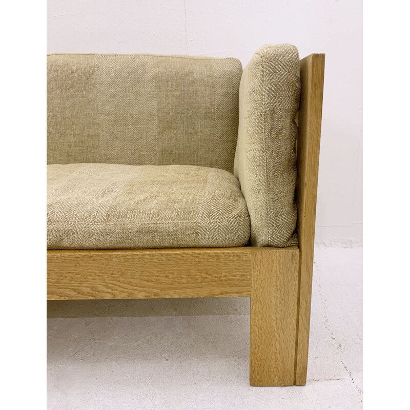 Mid century oakwood sofa by Tage Poulsen, Denmark 1960s