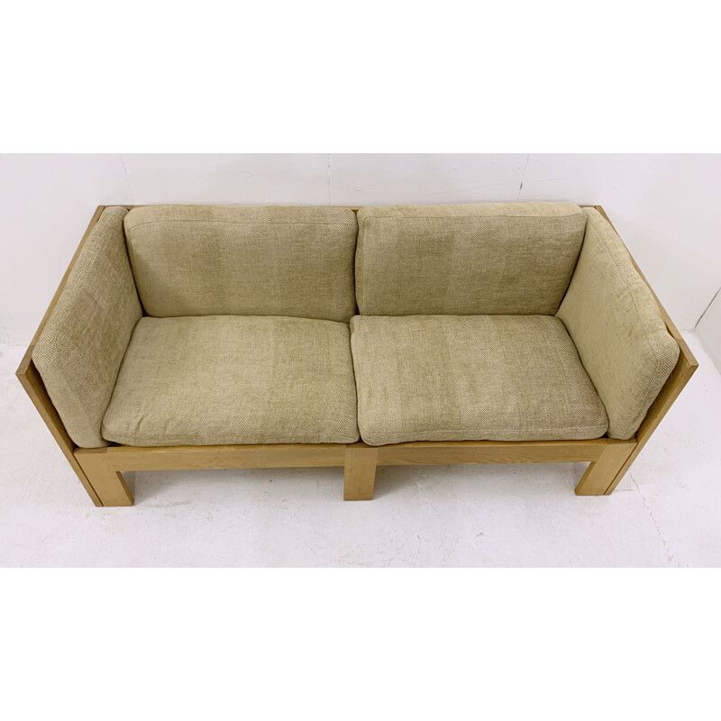 Mid century oakwood sofa by Tage Poulsen, Denmark 1960s