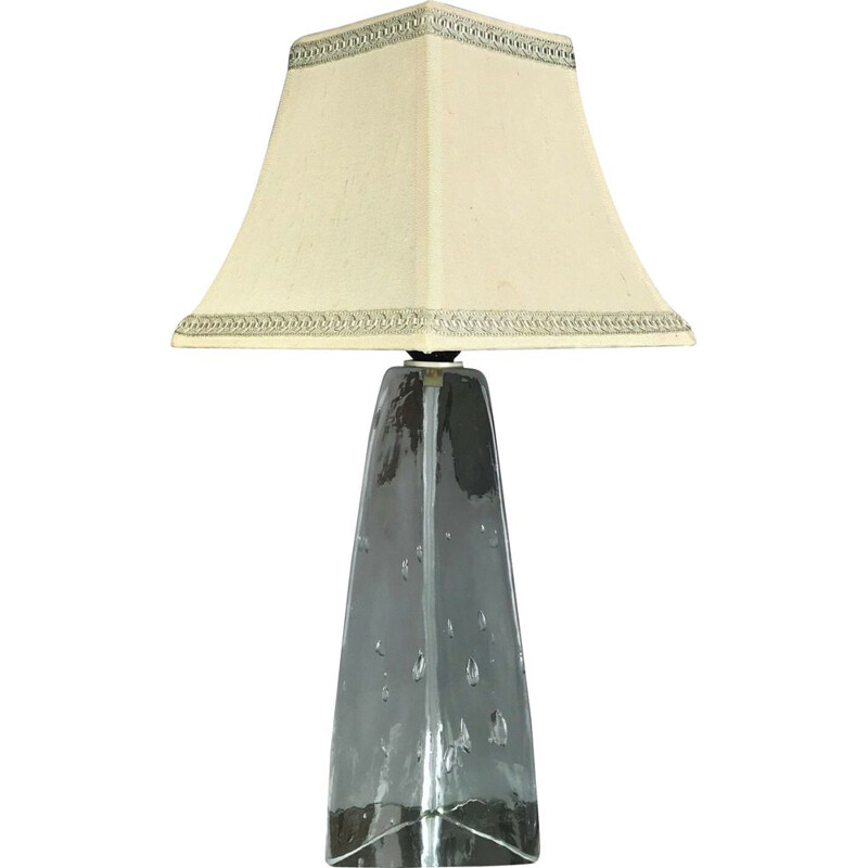 Lampada da tavolo in vetro vintage, 1960-1970