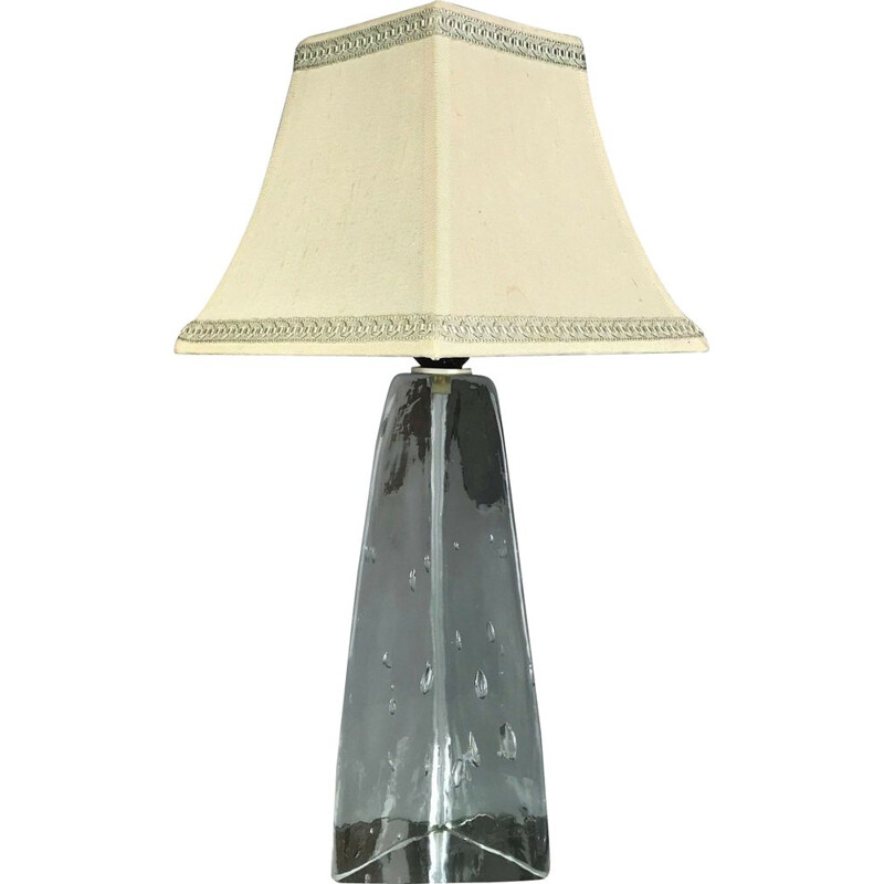 Vintage table lamp in glass, 1960-1970s