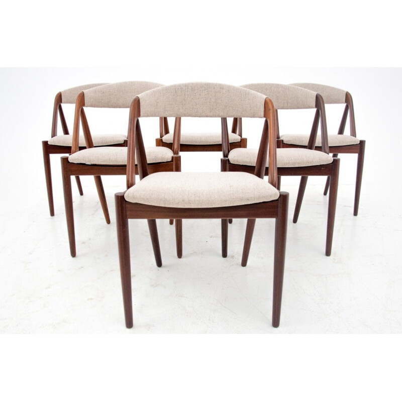 Set of 6 vintage teak chairs model 31 by Kai Kristiansen, Denmark 1960s