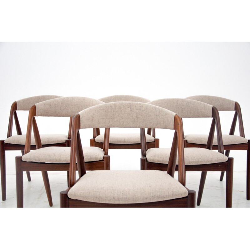 Set of 6 vintage teak chairs model 31 by Kai Kristiansen, Denmark 1960s