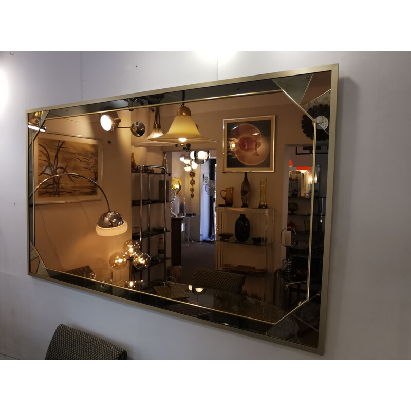 Vintage Italian stained mirror, 1970