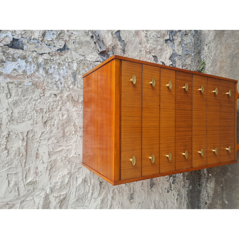 Mid century wood chest of drawers by Wrighton