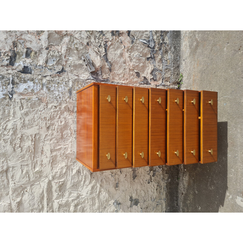 Mid century wood chest of drawers by Wrighton