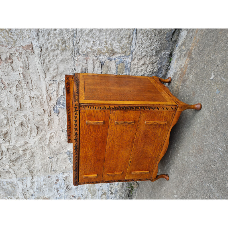 Mid century teak chest of drawers with five drawers