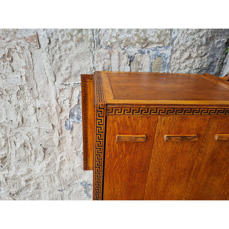 Mid century teak chest of drawers with five drawers