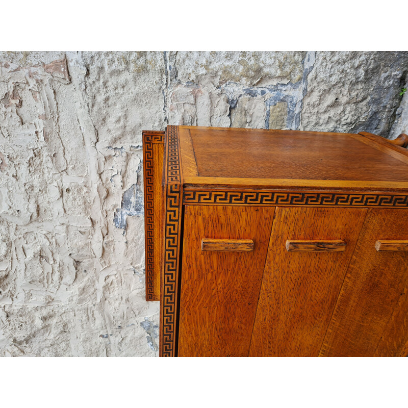 Mid century teak chest of drawers with five drawers