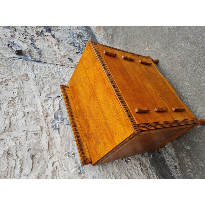 Mid century teak chest of drawers with five drawers