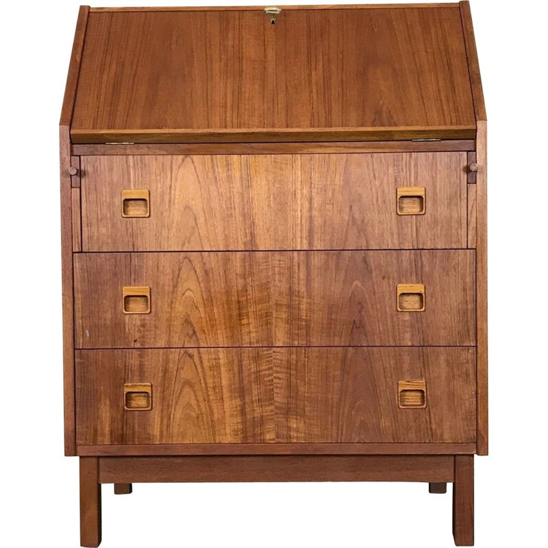 Vintage teakhouten bureau, Denemarken 1960