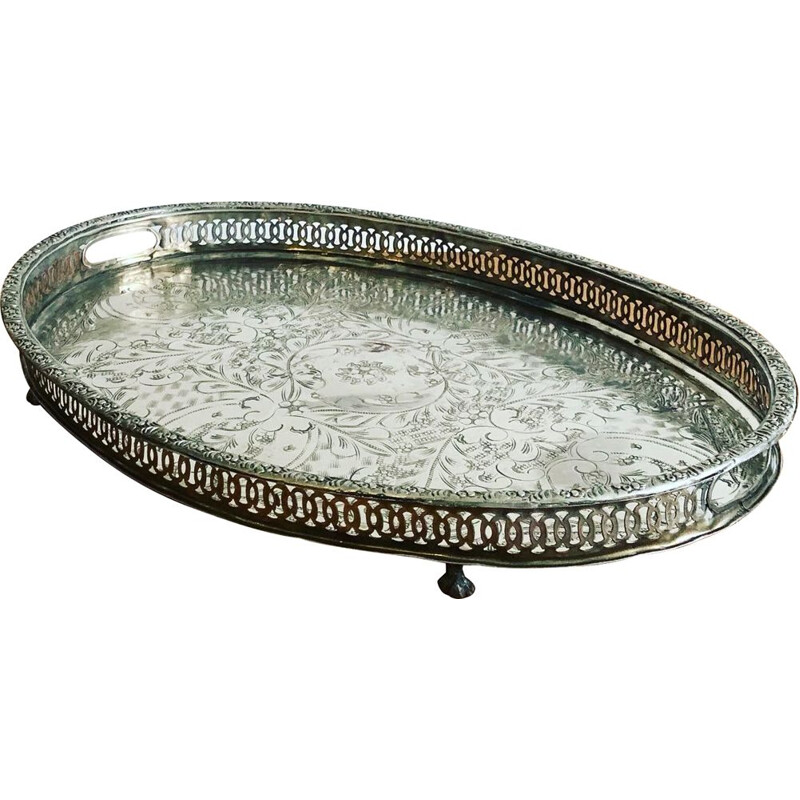 Vintage English silver plated tray