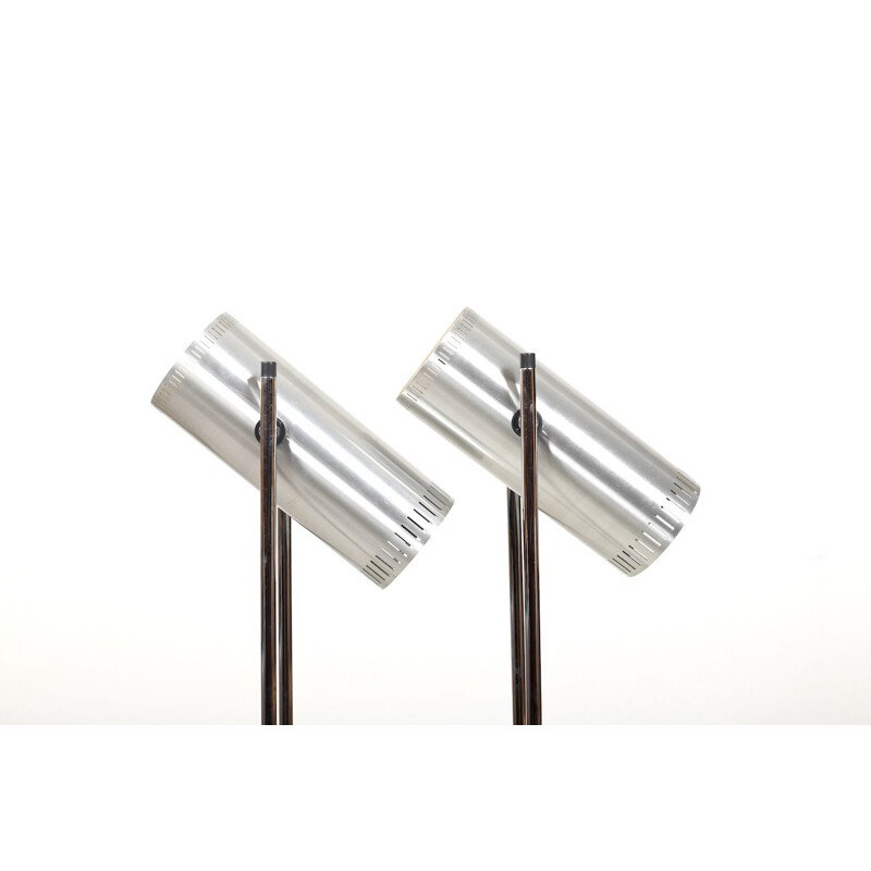 Pair of vintage Trombone floor lamps by Jo Hammerborg for Fog & Mørup, 1960s