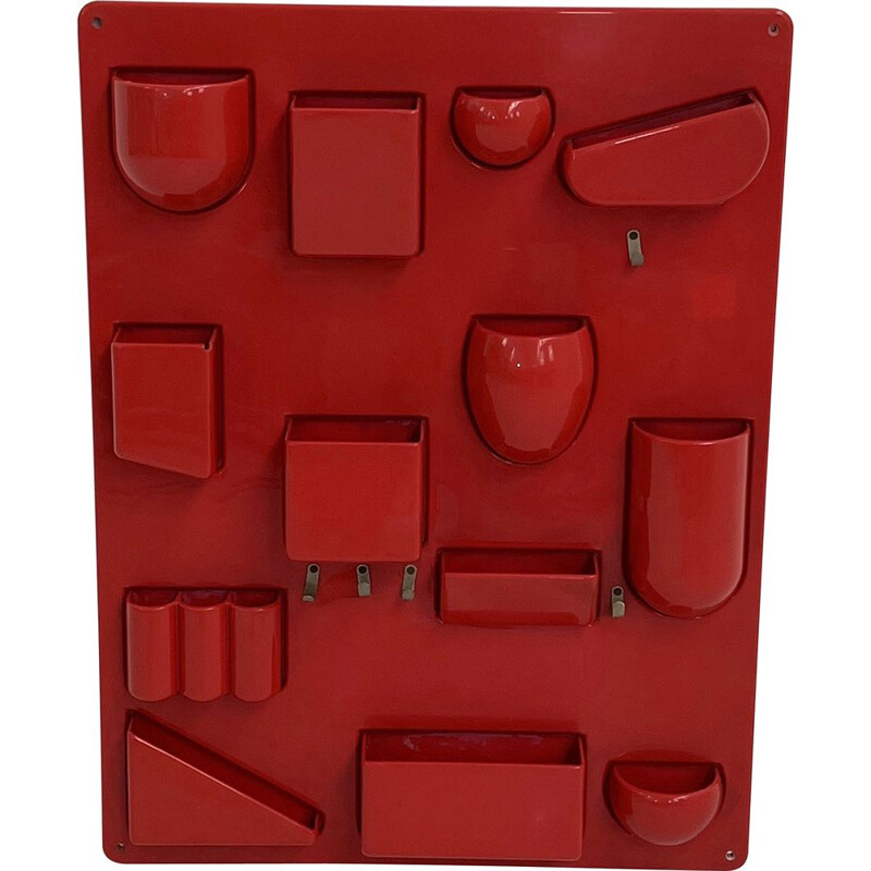 Vintage red ustensilo wall organizer by Dorothee Becker Maurer for Design M, 1960s