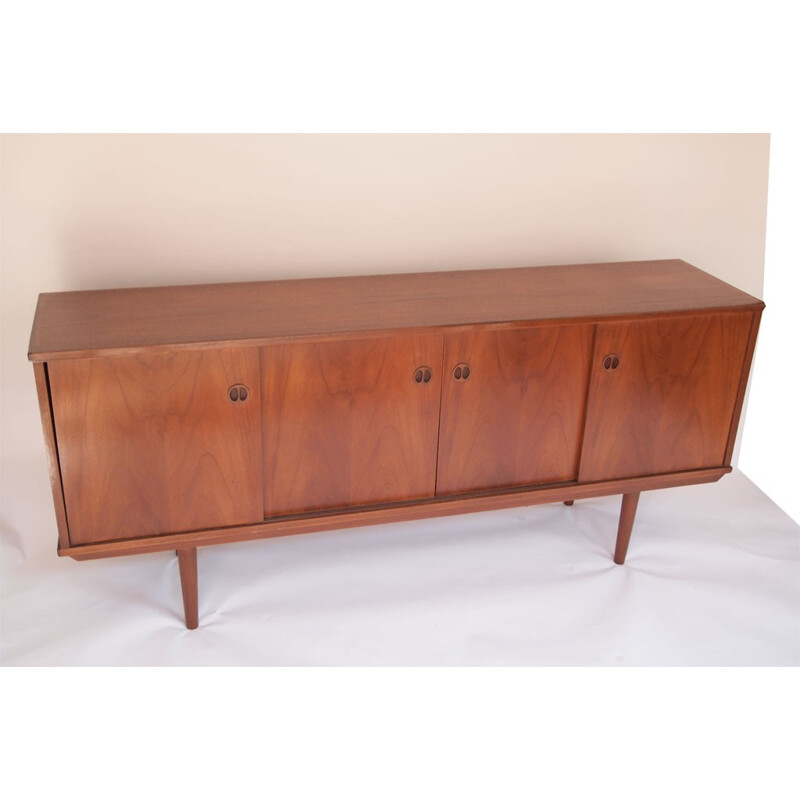 Danish sideboard in teak with sliding doors - 1950s