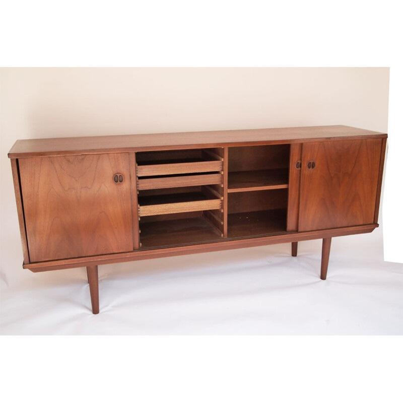 Danish sideboard in teak with sliding doors - 1950s