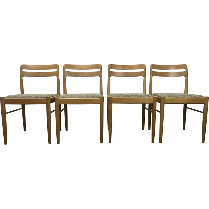 Set di 4 sedie vintage in rovere di H.W Klein per Bramin, 1960-1970