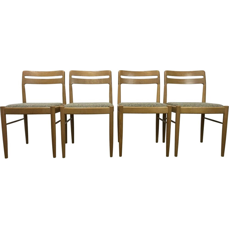 Ensemble de 4 chaises vintage en bois de chêne par H.W Klein pour Bramin, 1960-1970