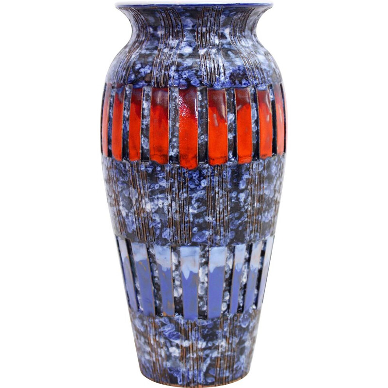 Vintage vase with Mediterranean colors, Italy 1970