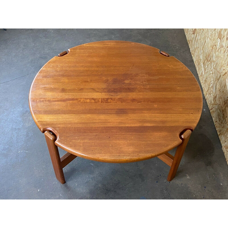 Vintage teak coffee table by Niels Bach, Denmark 1960-1970s