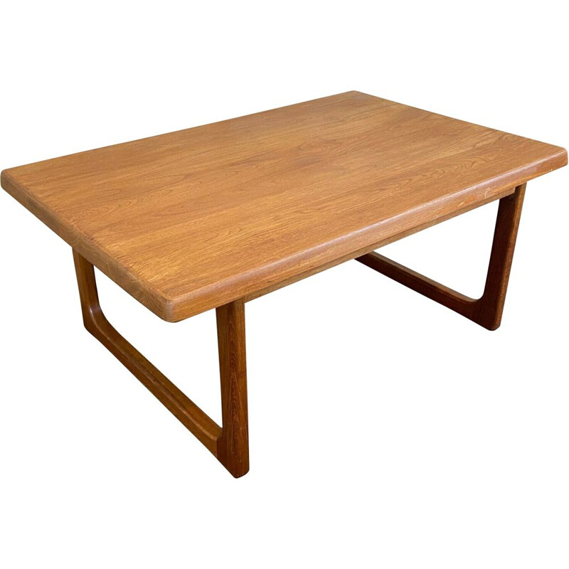 Mesa de centro vintage de teca de Niels Bach, Dinamarca 1960