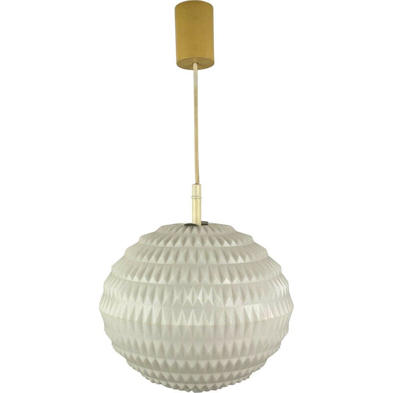 Lámpara de suspensión de plástico vintage de Erco, 1960-1970