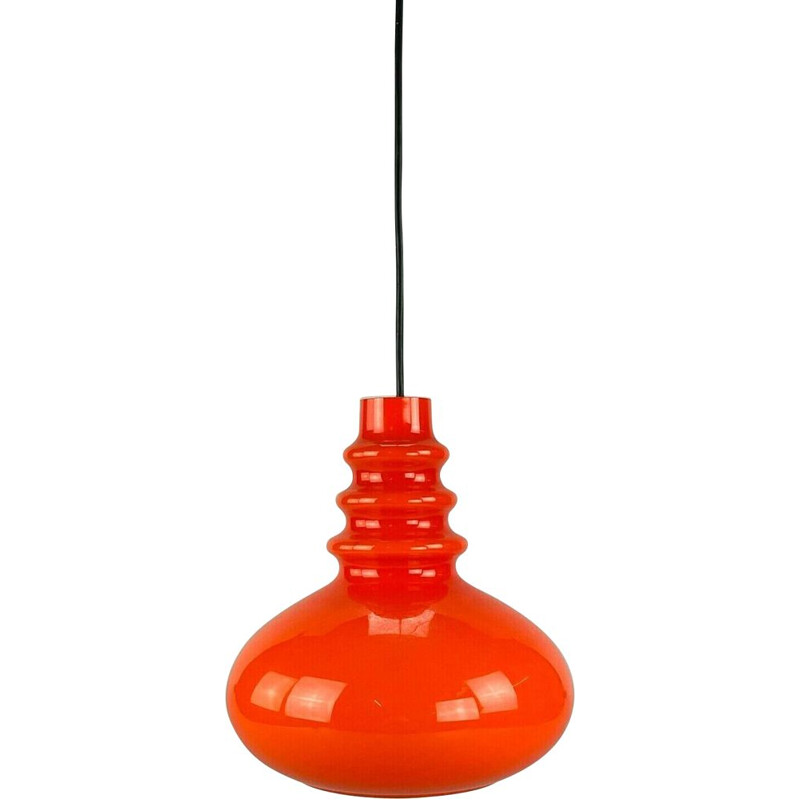 Vintage glass pendant lamp by Peill & Putzler, 1960s-1970s